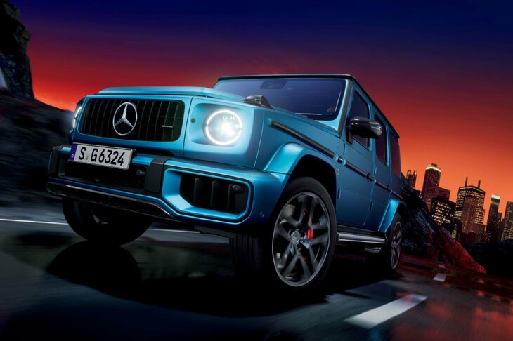 メルセデスAMG G63ローンチエディション（写真のボディーカラーは新色の「ハイパーブルーマグノ」）