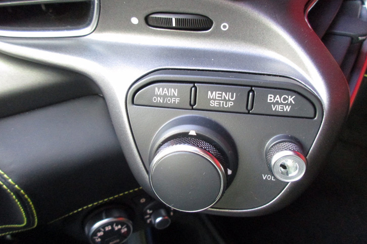 「458イタリア」のオーディオセレクター。