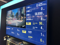 開発中の「タクシーによるデータ収集」のデモ。道路整備の状態から歩行者の服装まで、取得した最新情報が刻々と表示される。