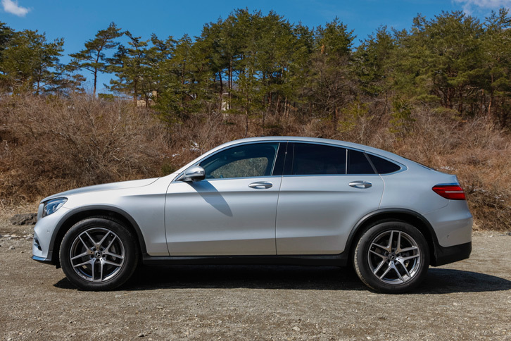 なだらかな弧を描くルーフラインが印象的なクーペスタイル。