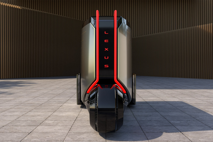 リアには大阪の通天閣よろしく、縦に「LEXUS」の文字が。