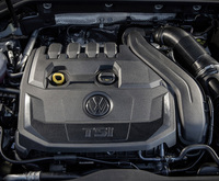 従来のEA211型ユニットを元に開発された、1.5リッターの「1.5 TSI Evo」ユニット。気筒休止機能とコモンレール直噴技術が採用されている。