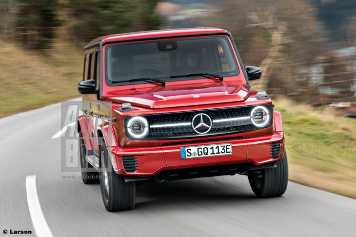 メルセデス・ベンツEQG：価格は約13万8000ユーロ（約2100万円）で、市場投入時期は2024年。「Gクラス」については、2024年から電動モデルも提供される。航続距離は約450～500km。「EQG」は電動時代において、Gクラスの優れたオフロード特性を継承する。