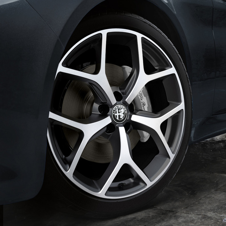 日本初導入となるダブルスポークデザインの19インチアルミホイールを装備。