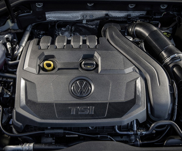 従来のEA211型ユニットを元に開発された、1.5リッターの「1.5 TSI Evo」ユニット。気筒休止機能とコモンレール直噴技術が採用されている。