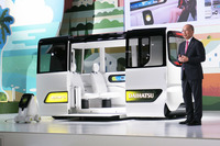 地域で利用するパブリックトランスポーターという、「IcoIco」の狙いを説明する奥平社長。