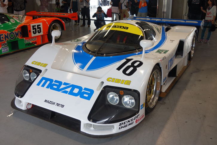 【レーシングマシン展示】「マツダ787B」 1991年ルマン総合6位入賞マシン。