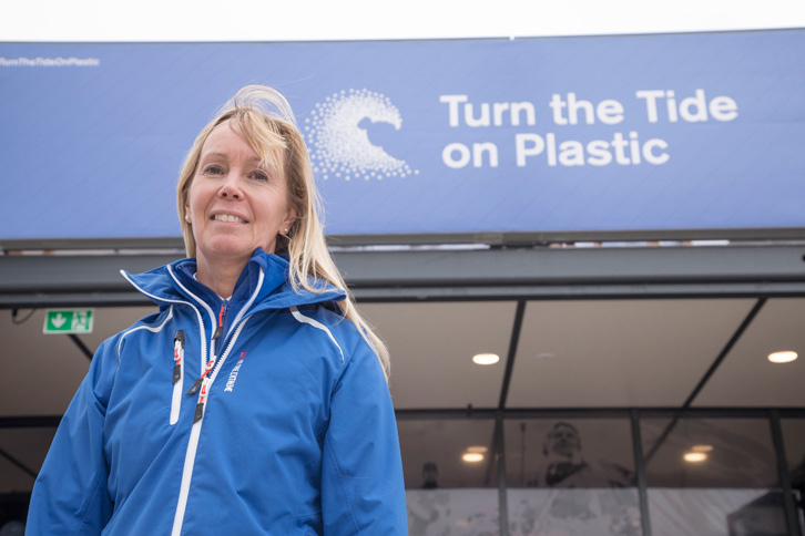 ボルボ・オーシャンレースのコマーシャルディレクターを務めるカリン・バックランド氏。