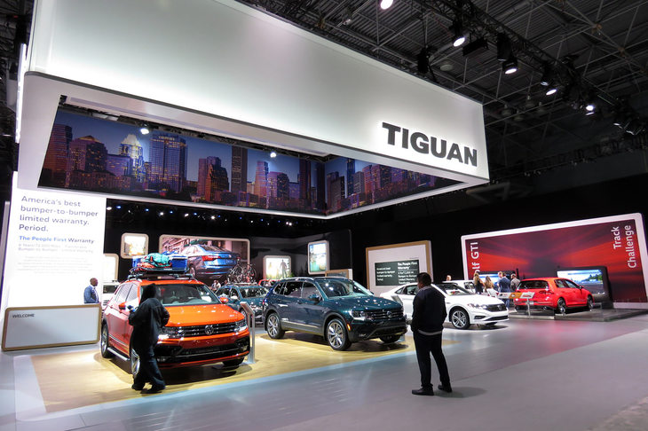 フォルクスワーゲンブースの様子。