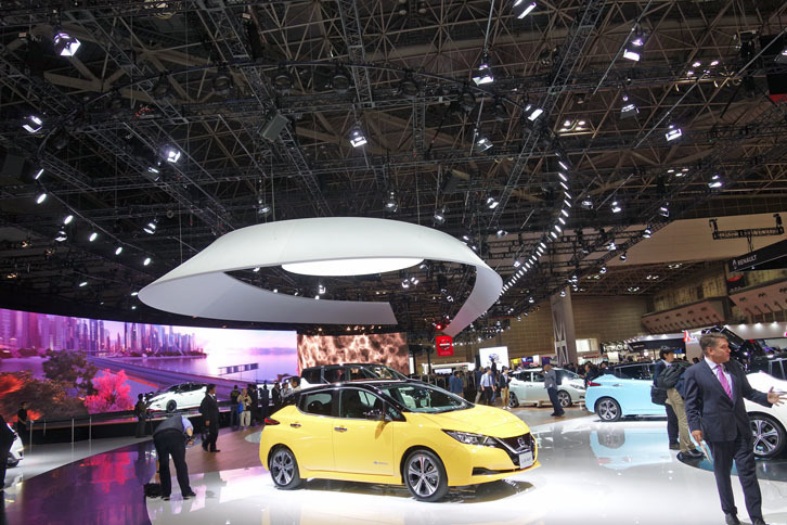 日産ブースの様子。