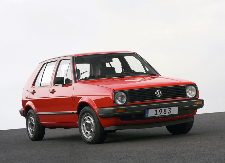 1983年にフルモデルチェンジした2代目「ゴルフ」、通称ゴルフ2。ボディーはひとまわり大きくなって角がとれたが、ひと目でゴルフとわかるデザインである。