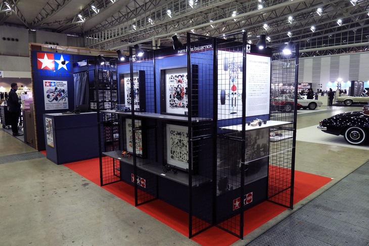 「オートモビル カウンシル2024」の会場より、タミヤの出展ブースの様子。