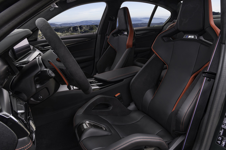 フロントに「CS」専用のカーボンバケットシートを装着。リアシートはCS専用の軽量2座独立シートとなる。