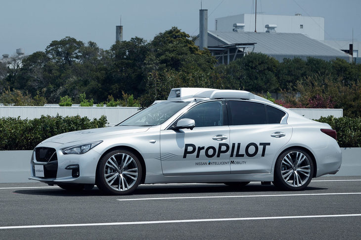 日産の次世代安全技術「グラウンド トゥルース パーセプション」が搭載された試作車。