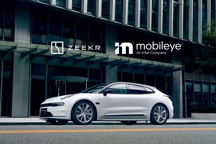 モービルアイの技術を活用して“レベル4”自動運転システムを実用化するとしているZEEKR。中国吉利中国吉利控股集団のプレミアムEVブランドだ。（写真：Newspress）