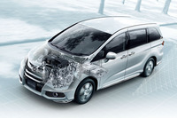 ハイブリッドシステムの透視図。