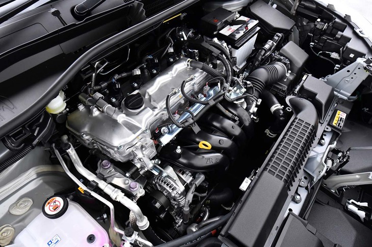 最高出力140PSを発生する、自然吸気の1.8リッター直4エンジン。WLTCモードの燃費値は14.4km/リッター。