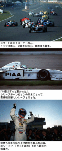 Fポン、最終戦で本山が優勝