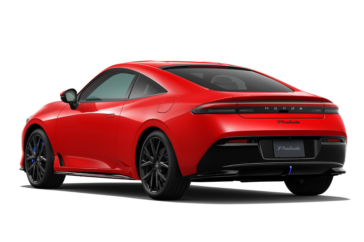 グライダーが滑空するような高揚感を表現したという新型「プレリュード」のエクステリアデザイン。販売開始から1カ月で、2400台を受注する好調ぶりだ。人気の外板色は「ムーンリットホワイト・パール」で、受注台数の63％を占めている。以下、「メテオロイドグレー・メタリック」が16％、「クリスタルブラック・パール」が11％、「フレームレッド」が10％の割合となる。