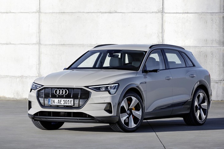 今回「ジャガーIペース」に次ぐ2番手となった、アウディのEV「e-tron」。日本市場にも2019年内に導入される。