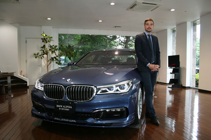 独アルピナ社のガンザ―氏と「B7ビターボ リムジン ロング」。