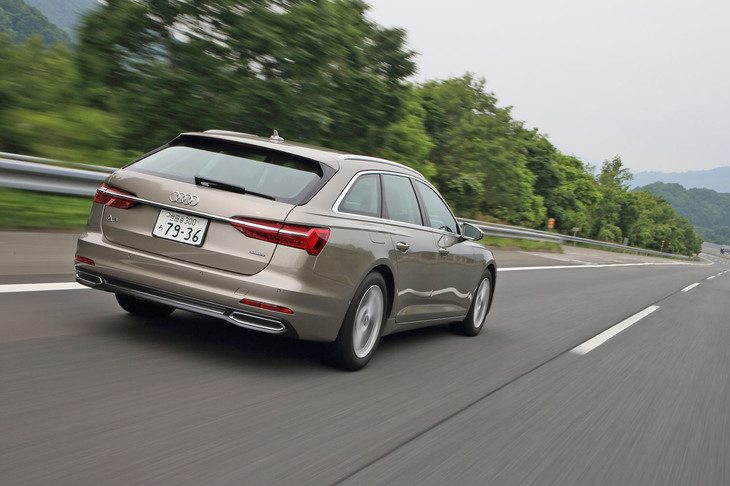 キャビンの遮音性の高さは現行型「A6」の大きな美点。ロードノイズや風切り音自体も小さめで、静粛性は非常に高い。