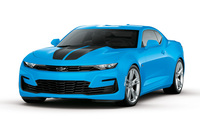 「ラピッドブルー」の外板色に、ブラックのラリーストライプを採用。