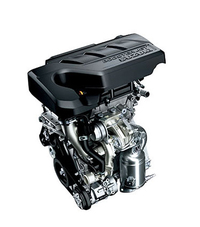 「ブースタージェット」と名付けられた、直噴の1リッター直3ターボエンジン。