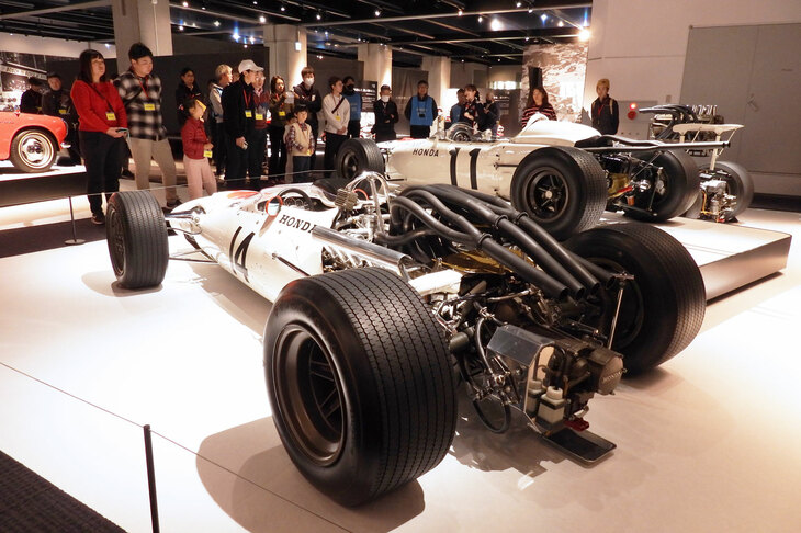 1960年代の、第1期F1活動の展示。