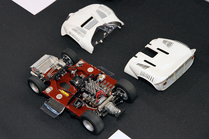 「シャパラル」軍団のなかでもベースキットがなく、フルスクラッチされた「シャパラル2A」。製作者いわく「プラ板やパテなど、ごく当たり前の材料を用いて作っている」とのことだったが……。