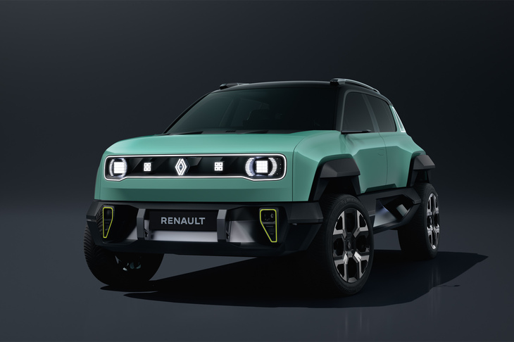 1962年の「ルノー・キャトルL」をモチーフとした電動SUVのコンセプトモデル「4ever（フォーエバー）」。2022年のパリモーターショーで初披露された。