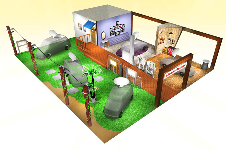 ホンダアクセスブースのイメージ。