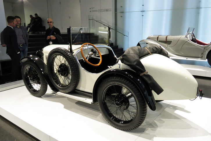 BMWがライセンス生産していた「オースチン・セブン」の姉妹モデル「BMW 3/15PS」。さまざまなボディーバリエーションがあったというが、こんなレーシングライクなモデルを見たのは記者も初めて。