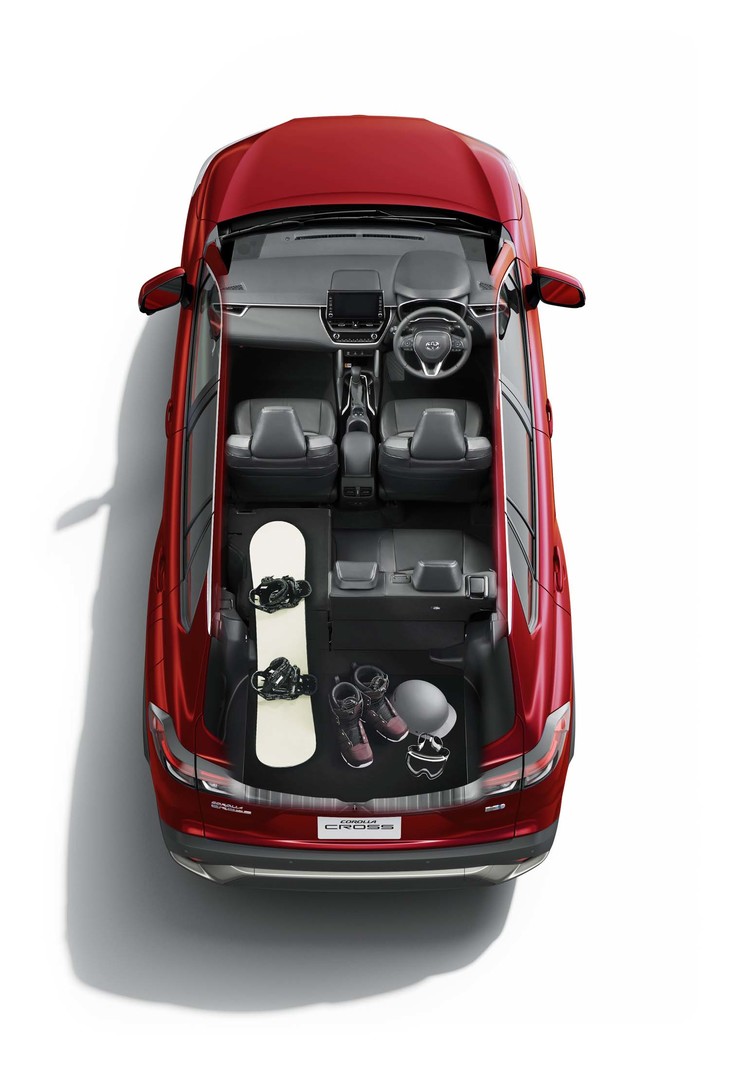 トヨタ・カローラ クロス（荷物の収納例）