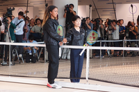 年内には世界ランキングを5位以内にまで上げたいという大坂選手。全米オープン優勝直後の発表会とあって、会場には多くの報道関係者が集まった。