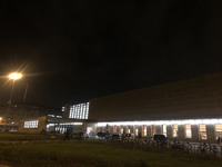 夜のフィレンツェ・サンタマリア・ノヴェッラ駅。2019年1月撮影。