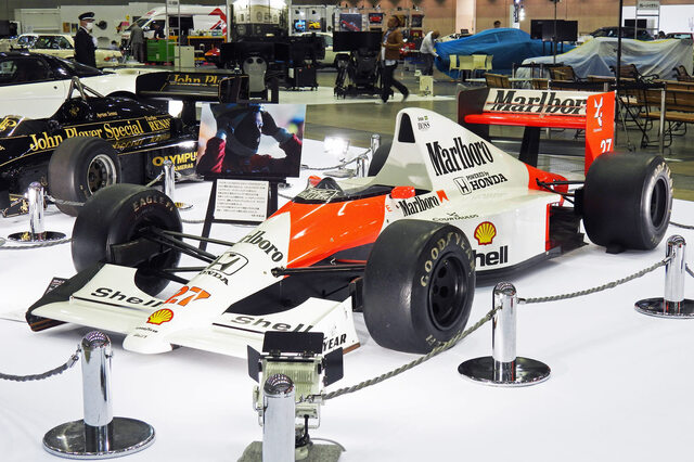 オートモビル カウンシル2024」の会場から（主催者展示 セナ没後30年
