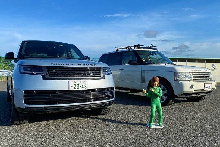 現行型「レンジローバー」（写真向かって左）と、筆者の友人である浦野周平氏の2006年式「レンジローバー ヴォーグ」（同右）。（写真：宮崎正行）