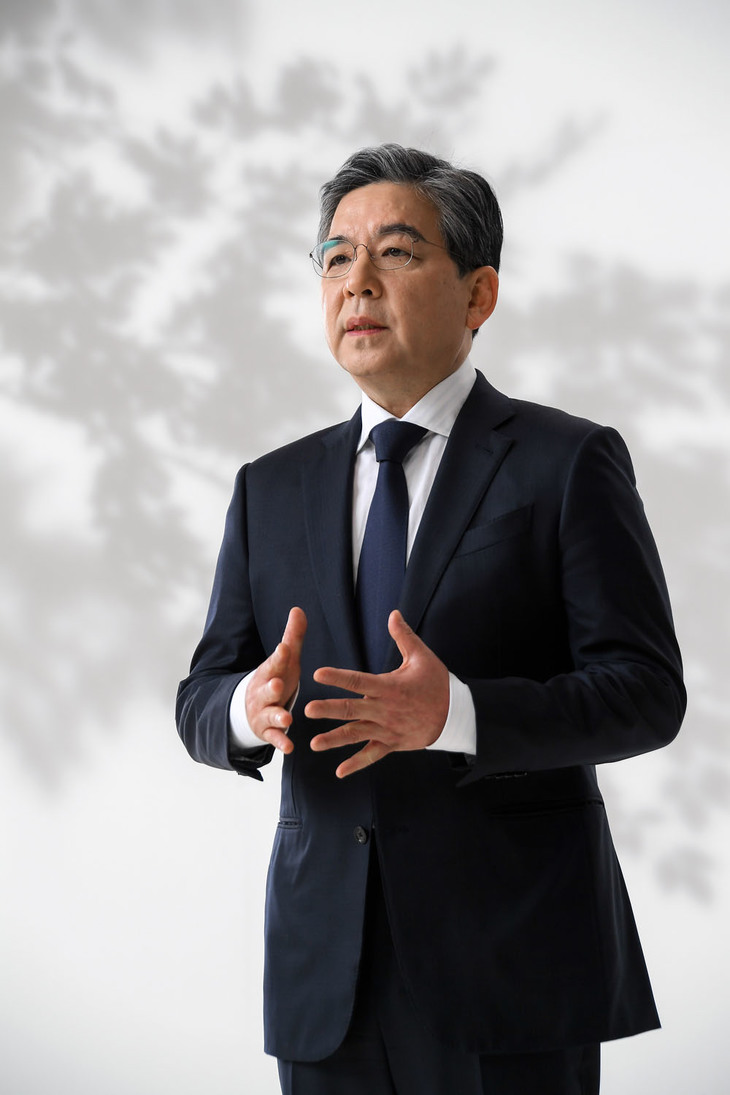 韓国ヒョンデ モーター カンパニーの張 在勲CEO。日本再進出の発表会にはビデオメッセージで登場し、日本語であいさつした。