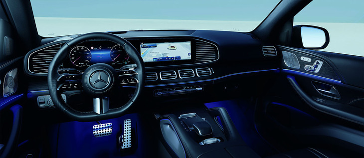 「GLS450d 4MATICナイトエディション（ISG）」のインテリア。