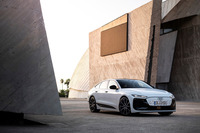 2024年7月に欧州で発表されたアウディの新型BEV「A6 e-tron」。国内での正式発表・発売に先がけ、Audi City銀座にて期間限定で展示が行われている。