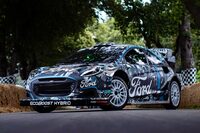 Mスポーツが公開した「プーマ ラリー1 WRC」のプロトタイプ。元がSUVとは思えないほど、ラリーマシンとしてさまになっている。