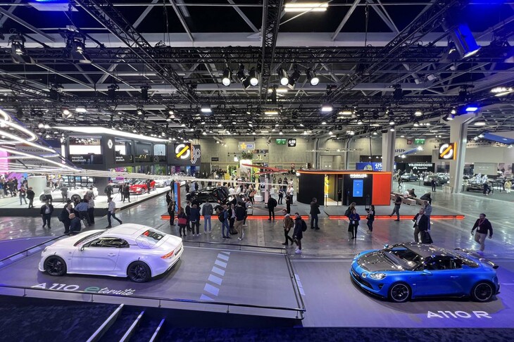 アルピーヌの展示エリアの様子。