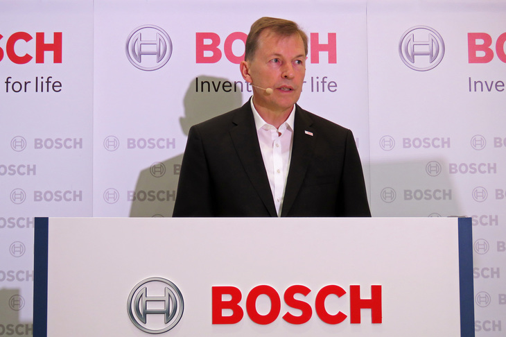 ボッシュ代表取締役社長のクラウス・メーダー氏。