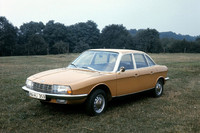 「NSU Ro80」。ロータリーエンジンを搭載する4ドアセダンで、1967年に登場。