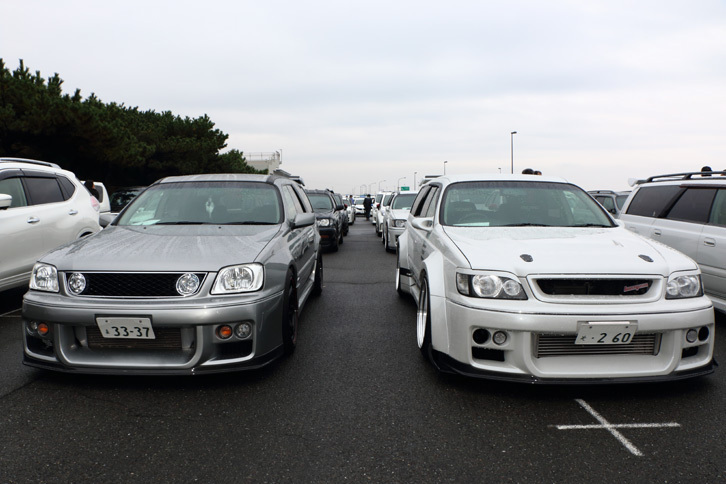 「ステージア オーテックバージョン260RS」は、本ミーティングで参加台数が多いモデルのひとつ。初代ステージアをベースに「GT-R」のパワーユニットを移植したコンプリートカーで、まさにワゴン版GT-Rである。