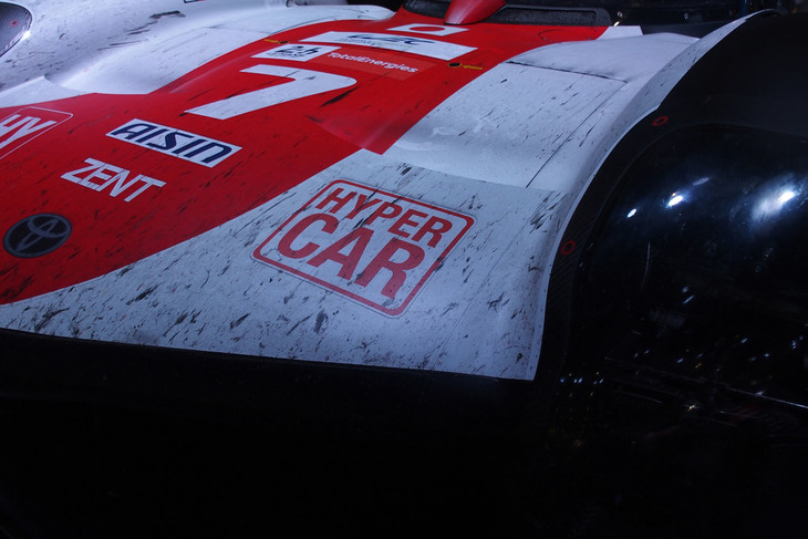 FIA世界耐久選手権ルマン24時間レースの2021年優勝車両「GR010 HYBRID」（7号車）。