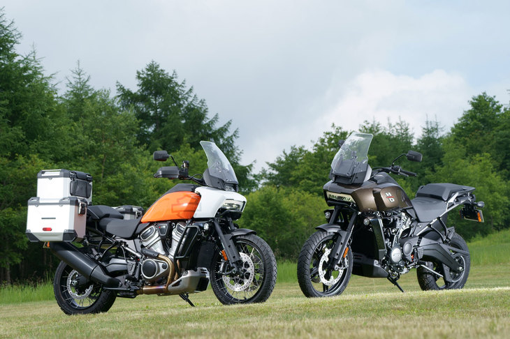 ハーレーダビッドソン初のアドベンチャーモデル「パン アメリカ1250」。2019年のミラノショーで世界初公開された。