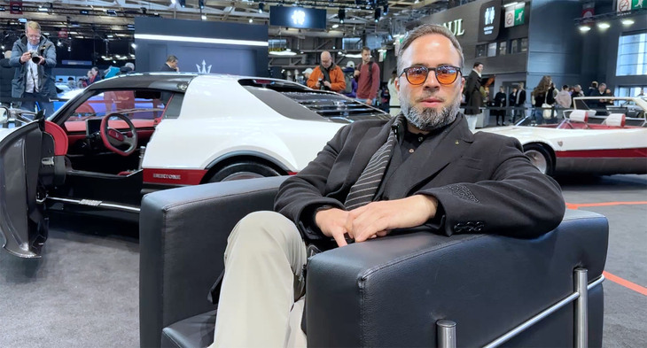 「アルティメート・スーパーカー・ガレージ」で話をうかがった、マッテオ・デ・フェウディス氏。