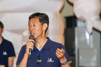 今回の試走イベントでサステナブルに関する取り組みを紹介した日本ミシュランタイヤの研究開発本部テクニカルエキスパート 蔭山浩司氏。